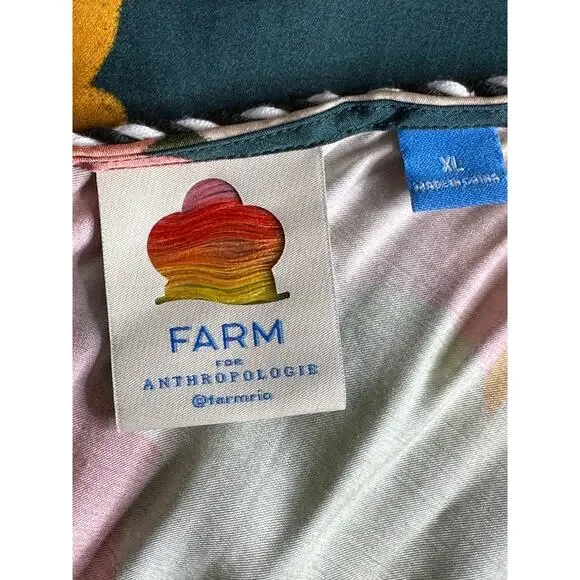 Farm Rio x Anthropologie Bold Printed One Shoulder Dress XL - Picture 12 of 16